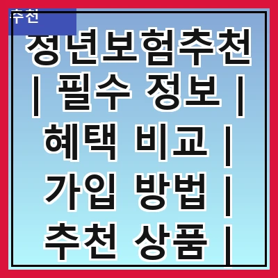 청년보험추천 | 필수 정보 | 혜택 비교 | 가입 방법 | 추천 상품 | 주의사항 | FAQ | 후기