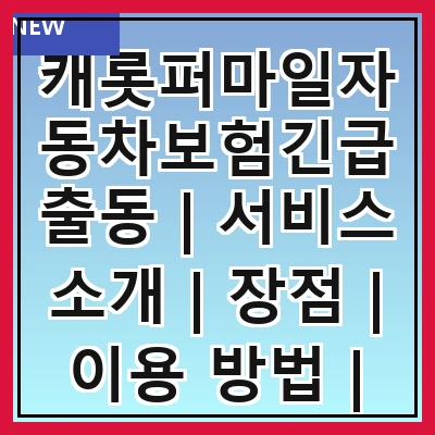 캐롯퍼마일자동차보험긴급출동 | 서비스 소개 | 장점 | 이용 방법 | 고객 후기 | 비교 분석 | 자주 묻는 질문 | 결론